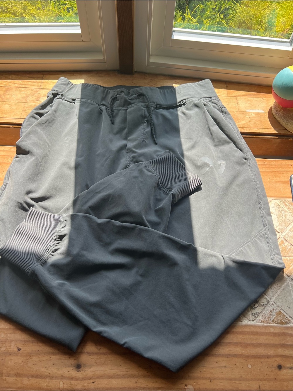 Bauer Men's Gray Hockey Jogger Pants M Drawstring Elastic Waist # 476